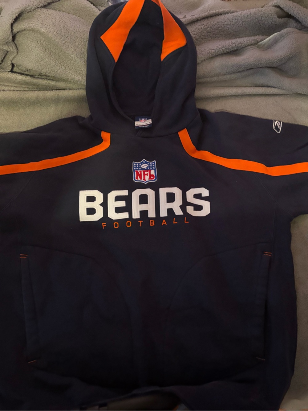 NFL Navy and Orange Bears Football Hoodie